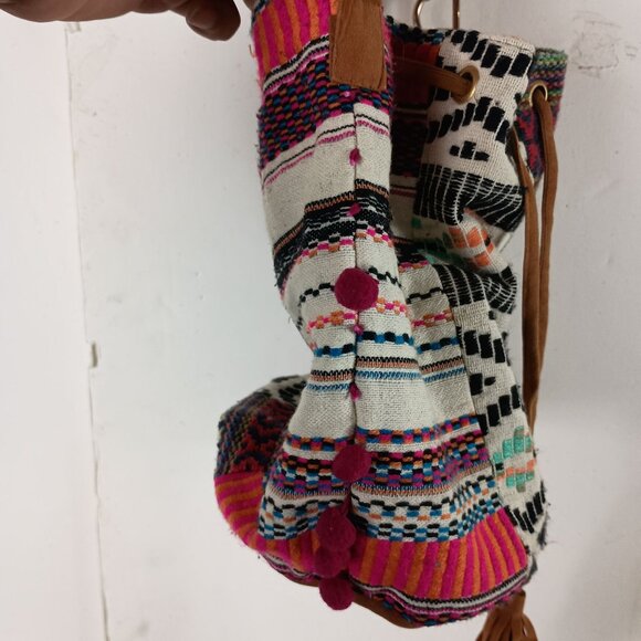 Chumbak Boho Crossbody Bag With Tribal Print & Tassels Magnetic Closure - Picture 11 of 16